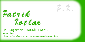 patrik kotlar business card