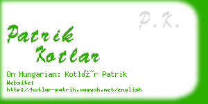 patrik kotlar business card